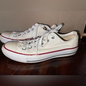 Converse Unisex White With Red Stripe W 8 M 6